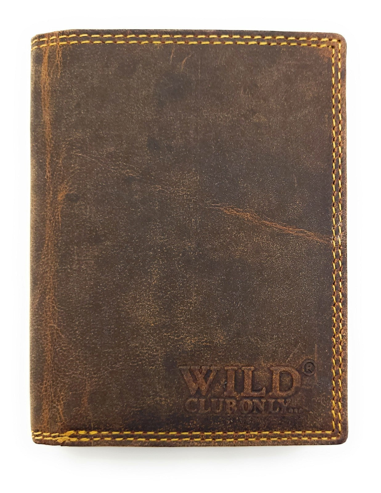 Hunterleder Portemonnaie Hochformat mit RFID-Schutz – 7 Kartenfächer, Münzfach, Doppelnaht, bestes Preis-Leistungs-Verhältnis