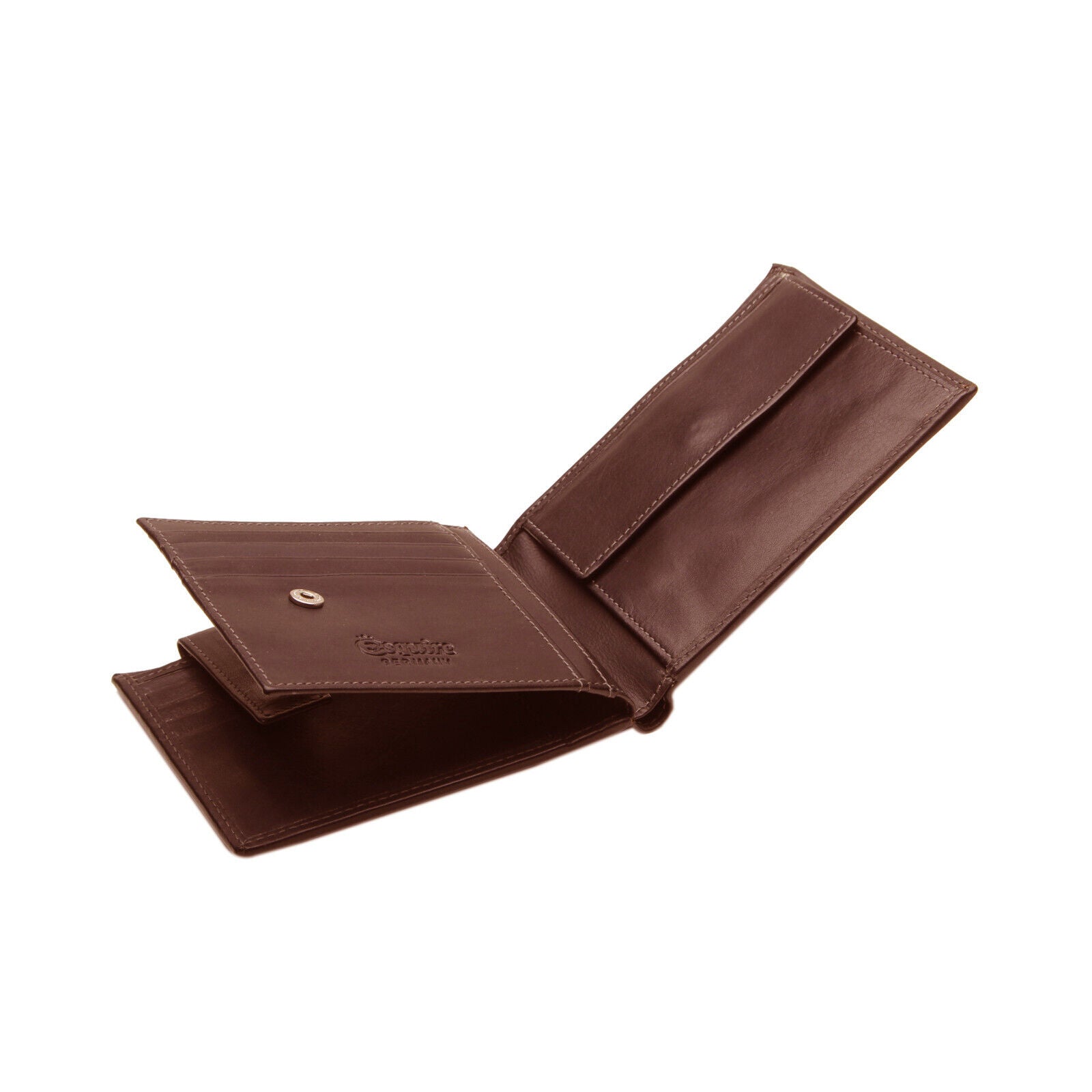 Esquire echt Leder Geldbörse Portemonnaie mit RFID Schutz braun