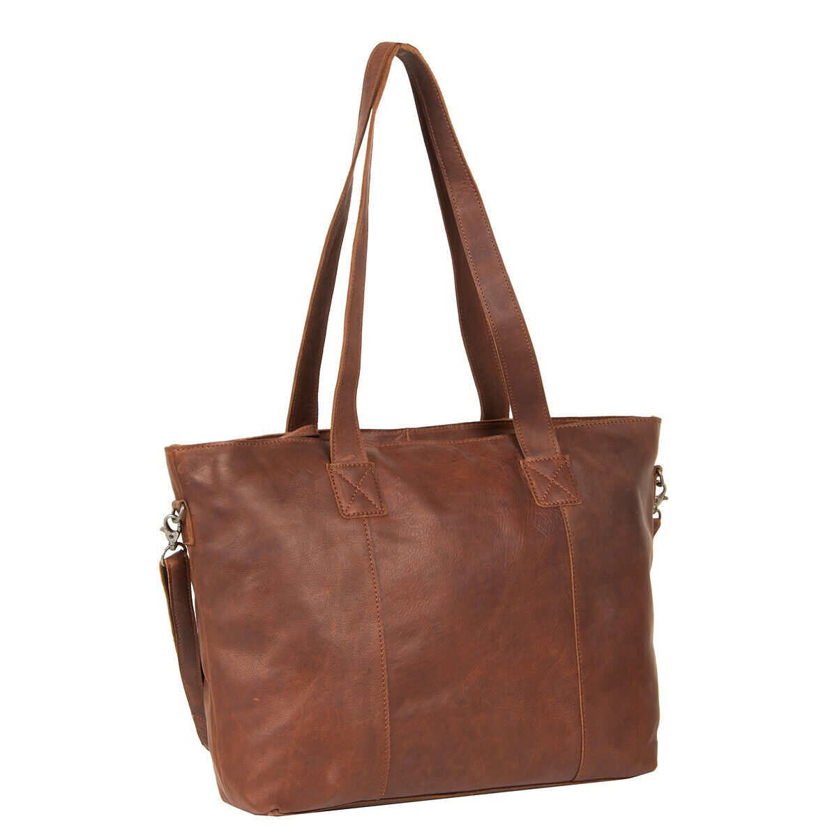 Justified Bags großer echt Leder Damen Shopper Handtasche Schultertasche Nynke vintage braun