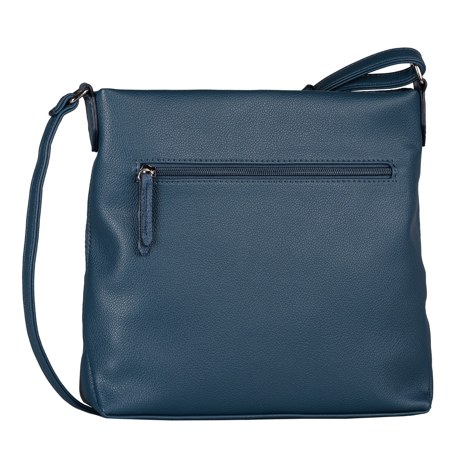 Tom Tailor Cross Bag M „Gia“ – elegante Damen-Umhängetasche mit Reißverschluss mixed denim blue
