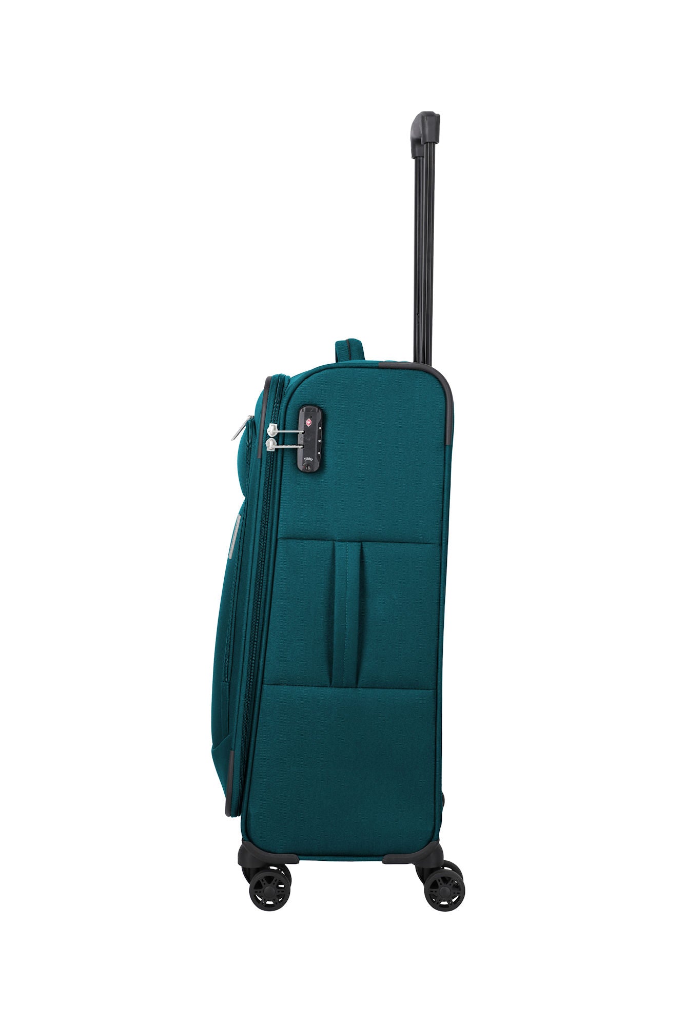 Travelite Priego Trolley M 66 cm – Mittelgroßer Koffer mit 4 Rollen & Zahlenschloss petrol