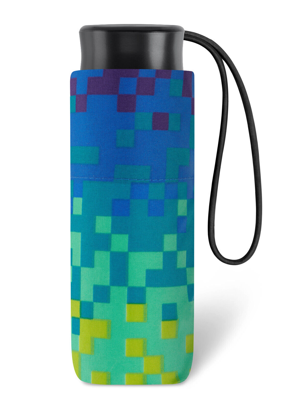 happy rain Regenschirm Taschenschirm ultra mini Pixel Regenbogen blau