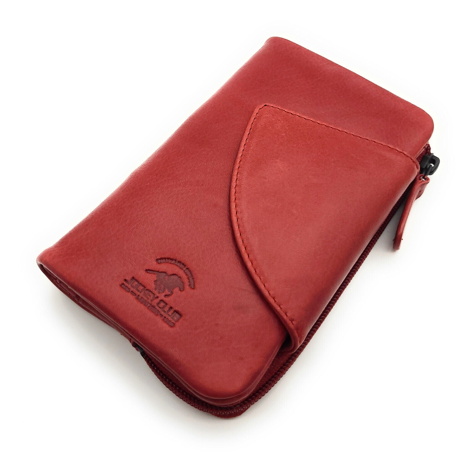 Jockey Club echt Leder Geldbörse Portemonnaie Geldbeutel mit RFID Schutz rot