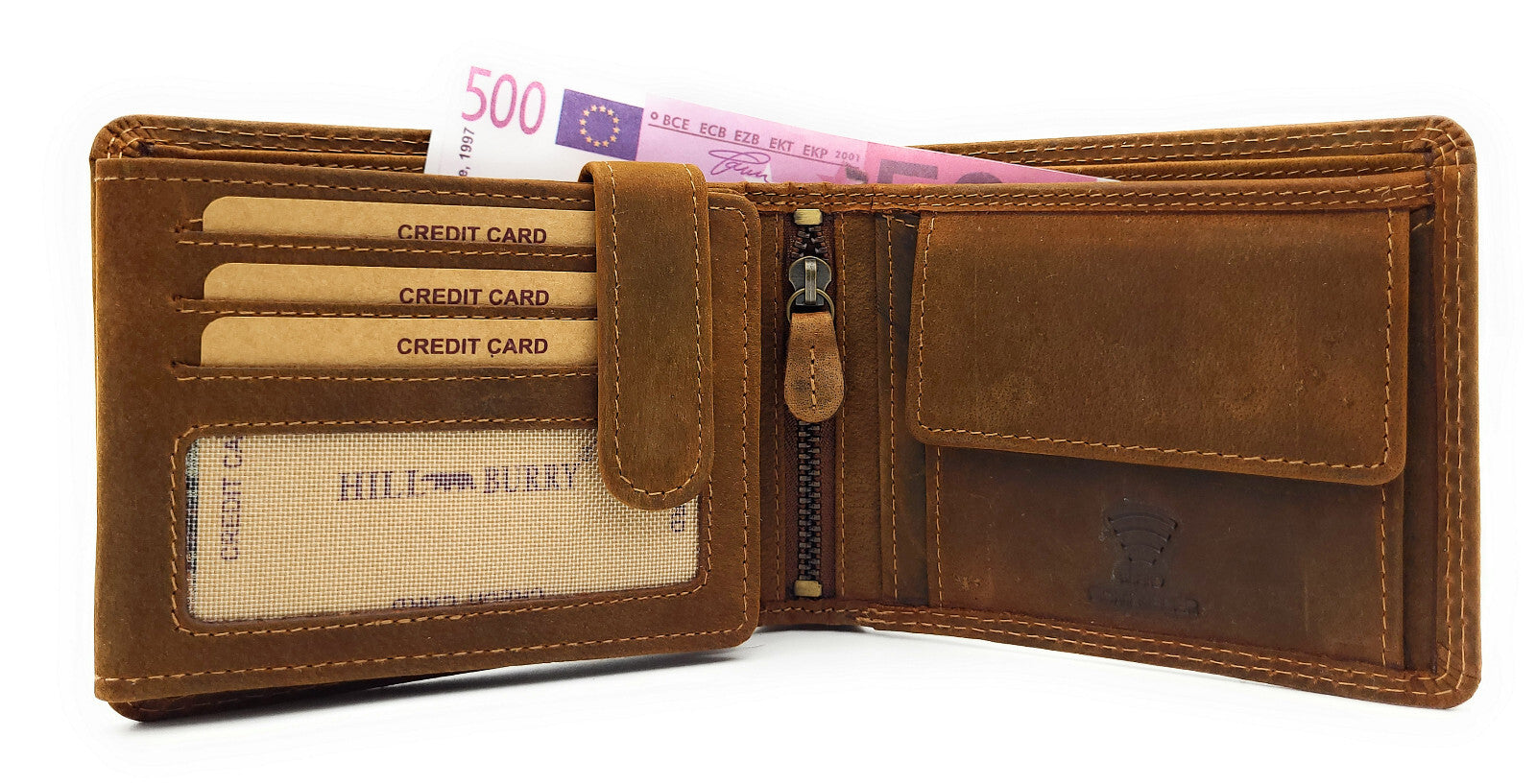 Hill Burry echt Leder Portemonnaie Geldbörse Geldbeutel Anker mit RFID Schutz