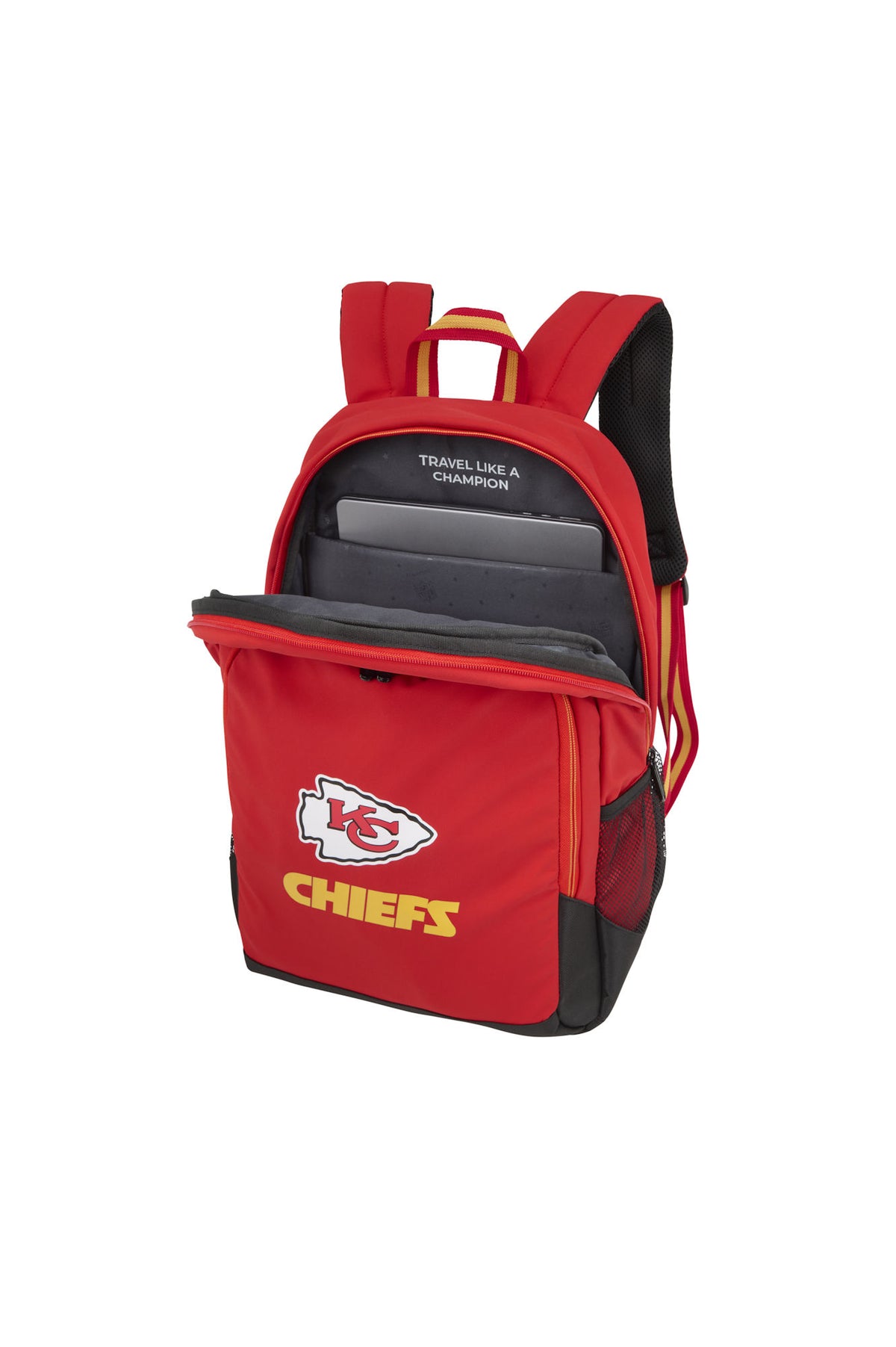 travelite x NFL College Rucksack Kansas City Chiefs Rot – 24 l, Laptopfach bis 15 Zoll