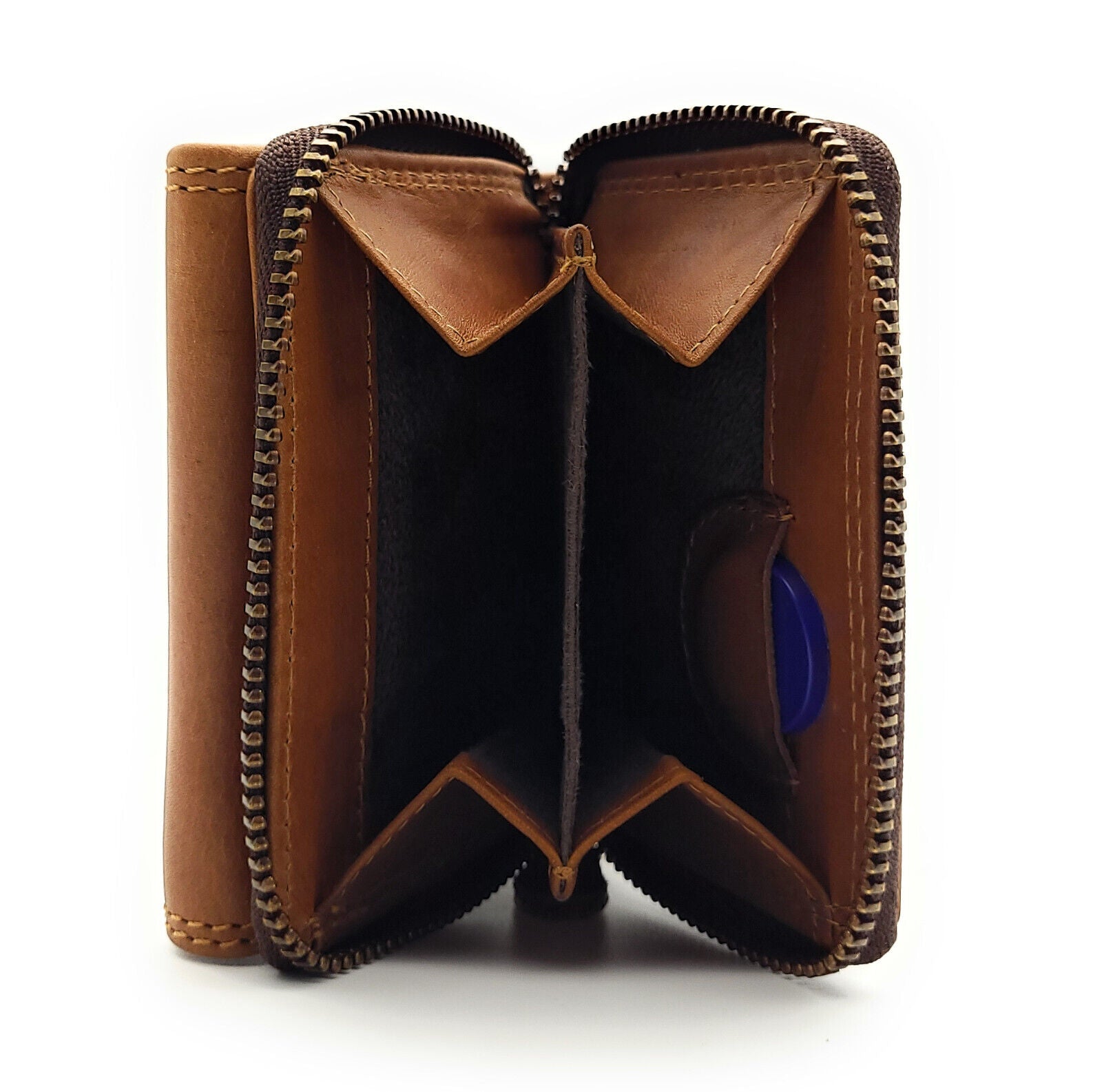 Hill Burry Mini echt Leder Damen Geldbörse Portemonnaie RFID NFC Schutz braun