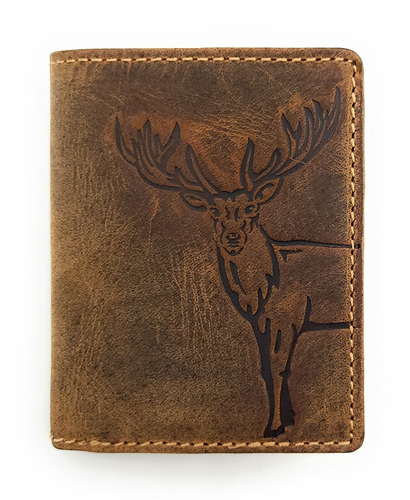 Jockey Club kleines echt Leder Portemonnaie Geldbörse Geldbeutel Hirsch