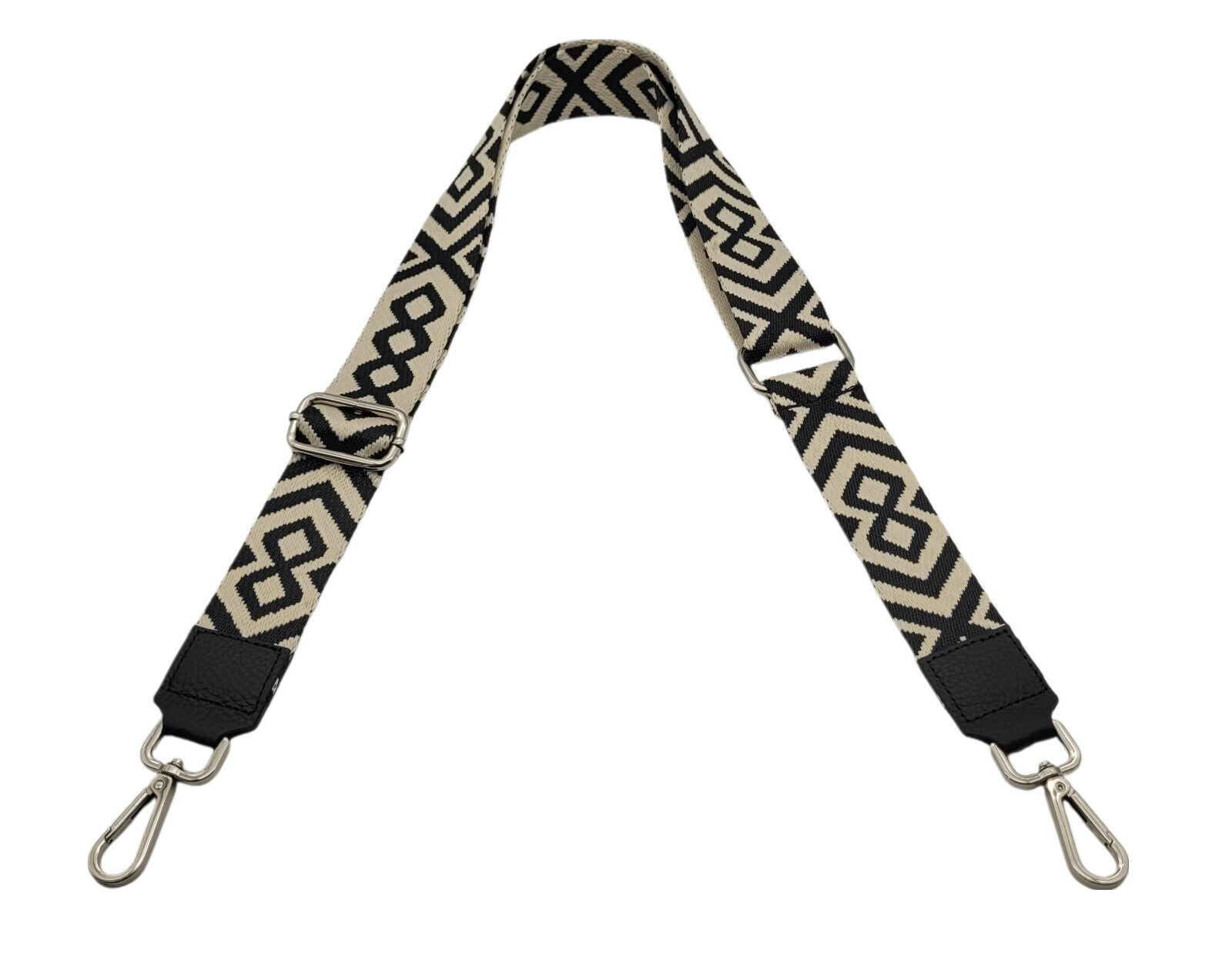 Ersatz Taschengurt Schultergurt Tragegurt Schulterriemen 4cm made in Italy schwarz beige