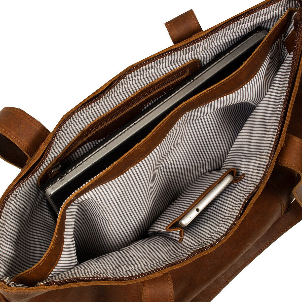 Justified Bags großer echt Leder Damen Shopper Handtasche Schultertasche Nynke vintage congac