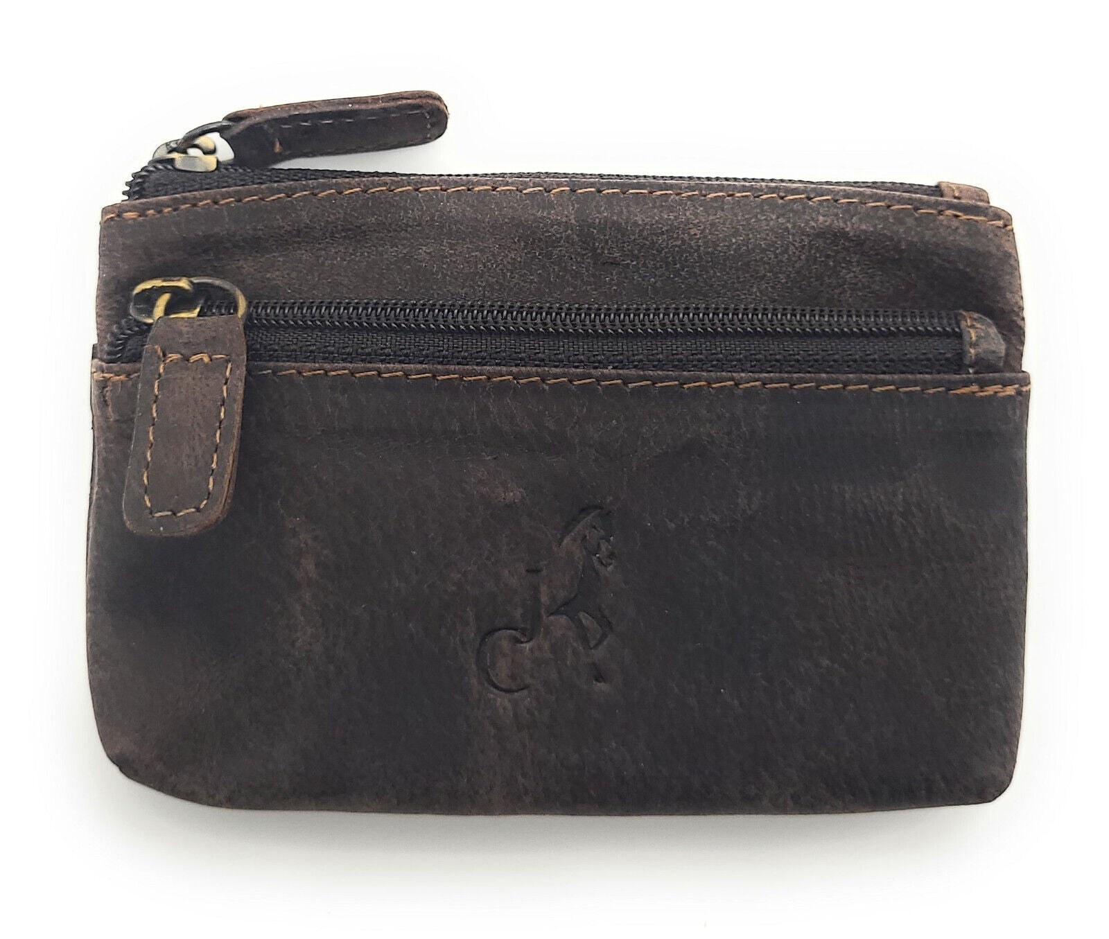 Jockey Club Basic echt Leder Schlüsseletui Schlüsselmäppchen Schlüsselgarage dunkelbraun