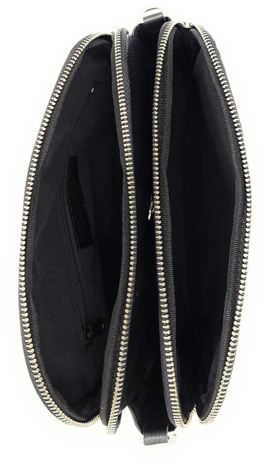 Elegante schwarze Echtleder-Handtasche für Damen – Made in Italy | Kleine Umhängetasche mit Schultergurt & Tragehenkel – zeitloses Design & hochwertige Verarbeitung