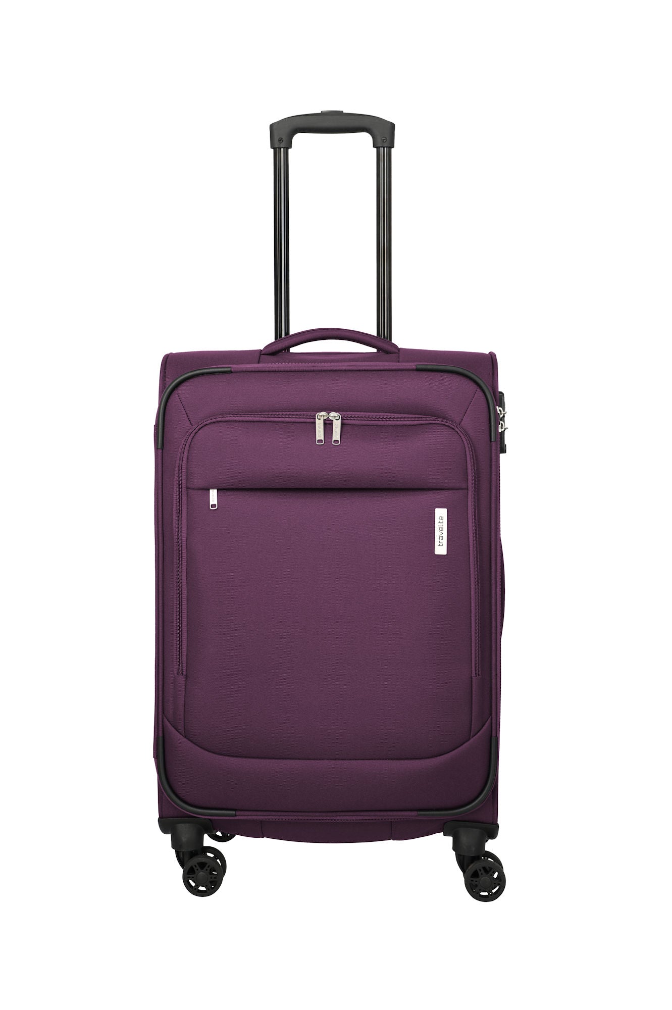 Travelite Priego Trolley M 66 cm – Mittelgroßer Koffer mit 4 Rollen & Zahlenschloss berry