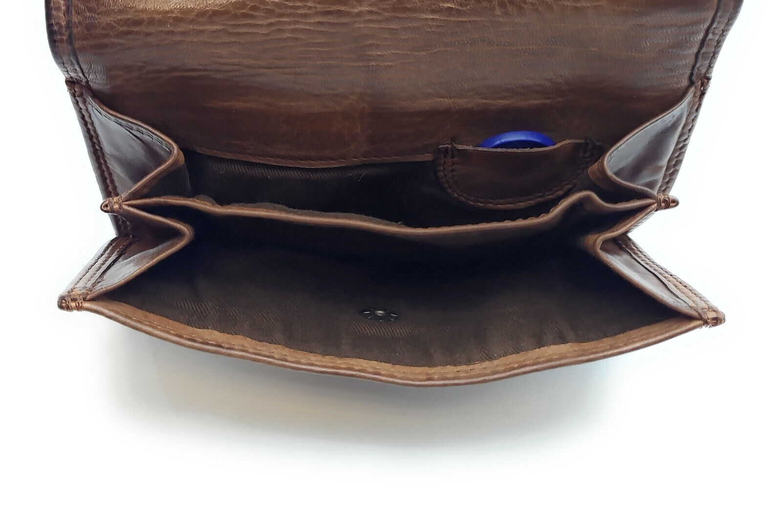 Hill Burry echt Leder Damen Geldbörse Portemonnaie mit RFID Schutz gewaschenes Rindleder braun