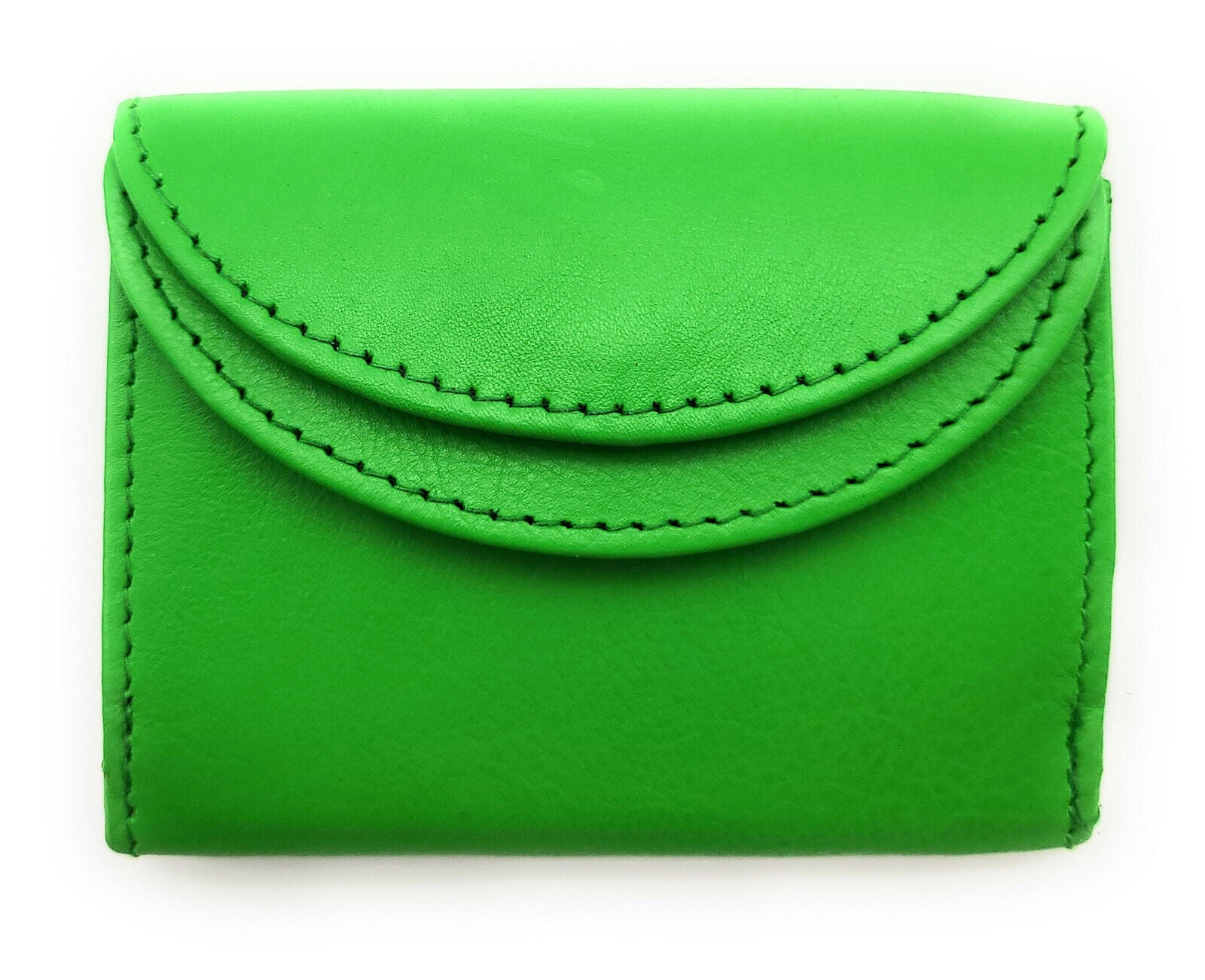 Jockey Club echt Leder Mini Geldbörse Wickelbörse Urlaubsbörse mit RFID Schutz limette