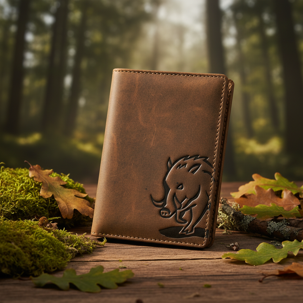 Jockey Club echt Leder Passhülle Etui Hülle Dokumenten Mappe Wildsau