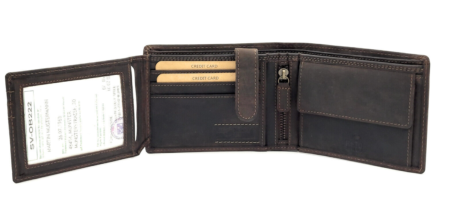 echt Leder Geldbörse Portemonnaie Ruhrpott Ruhrgebiet Förderturm RFID NFC Schutz