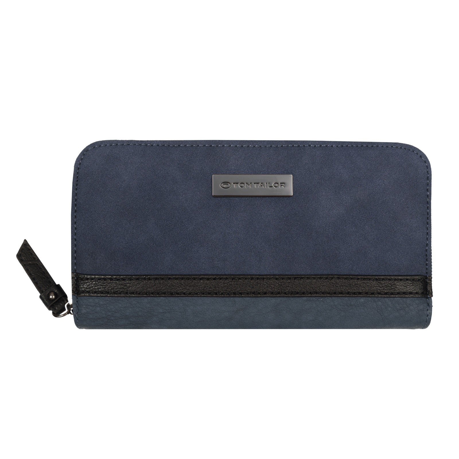 Tom Tailor Damen Geldbörse Elin – Long Zip Wallet mit 12 Kartenfächern, florales Innenfutter – 20x2,5x10,5 cm – UVP 45,99 € blau