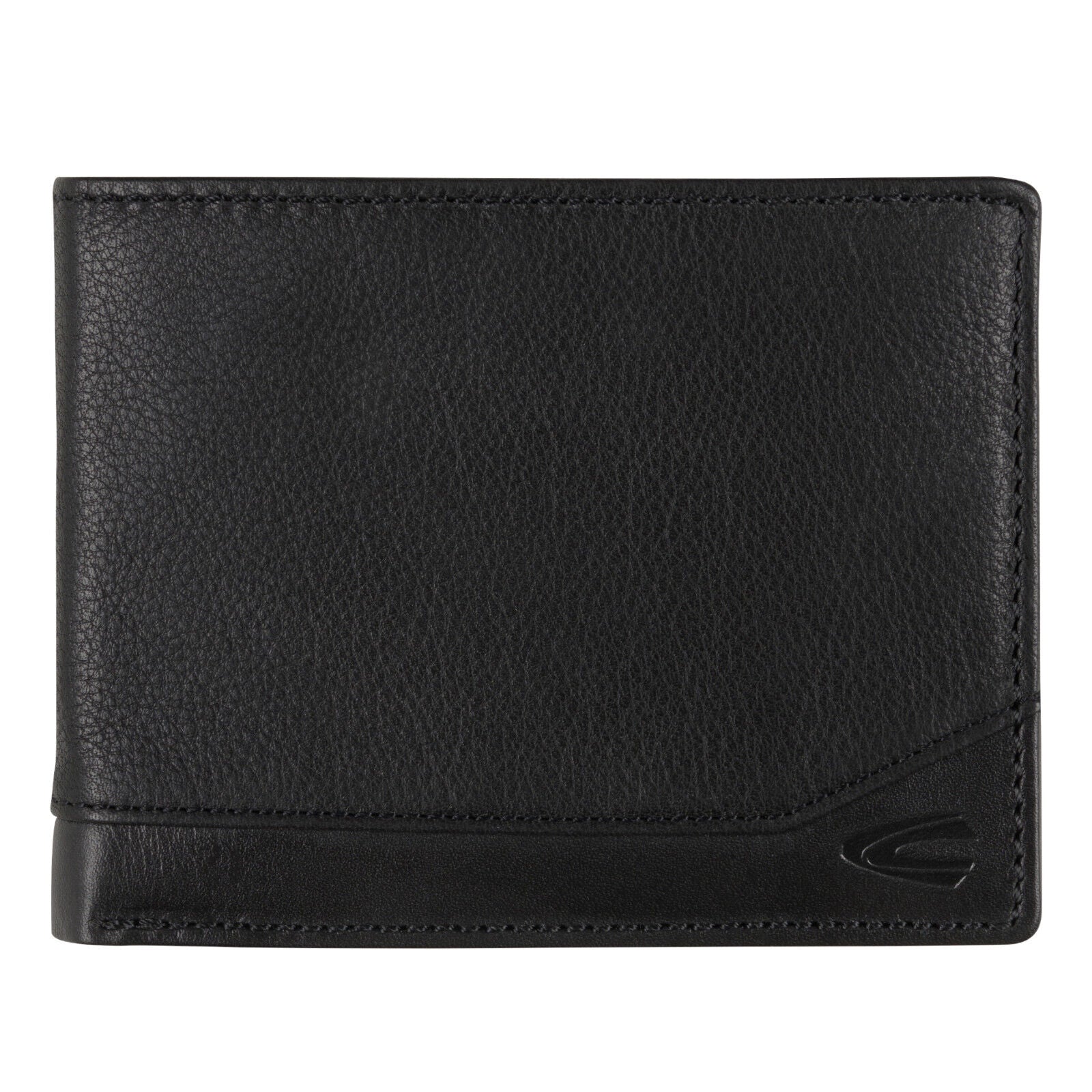 camel active Leder Geldbörse STONE – RFID-Schutz, viel Stauraum, edles Rindleder schwarz