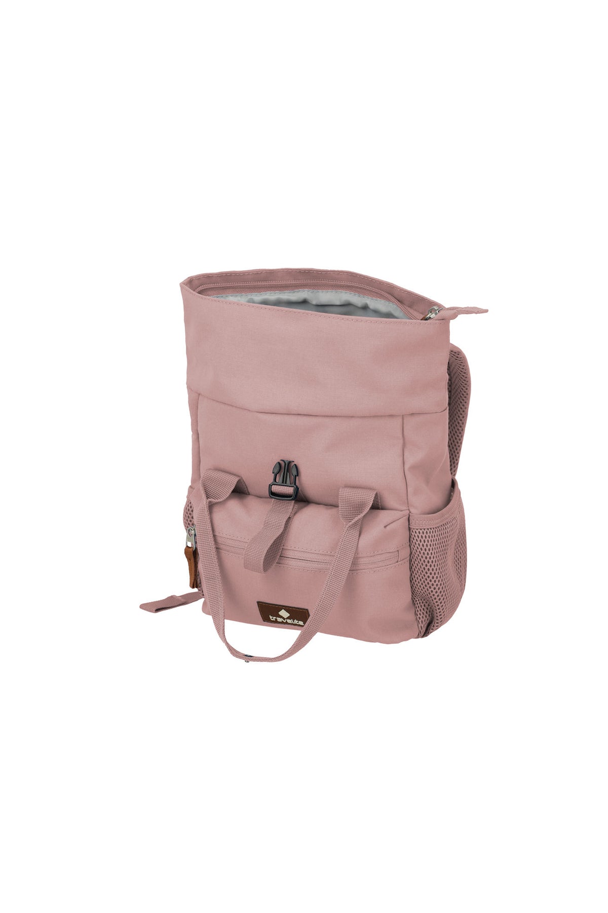 travelite BASICS Mini Rollup Rucksack 7–8 L – Smoky Rose