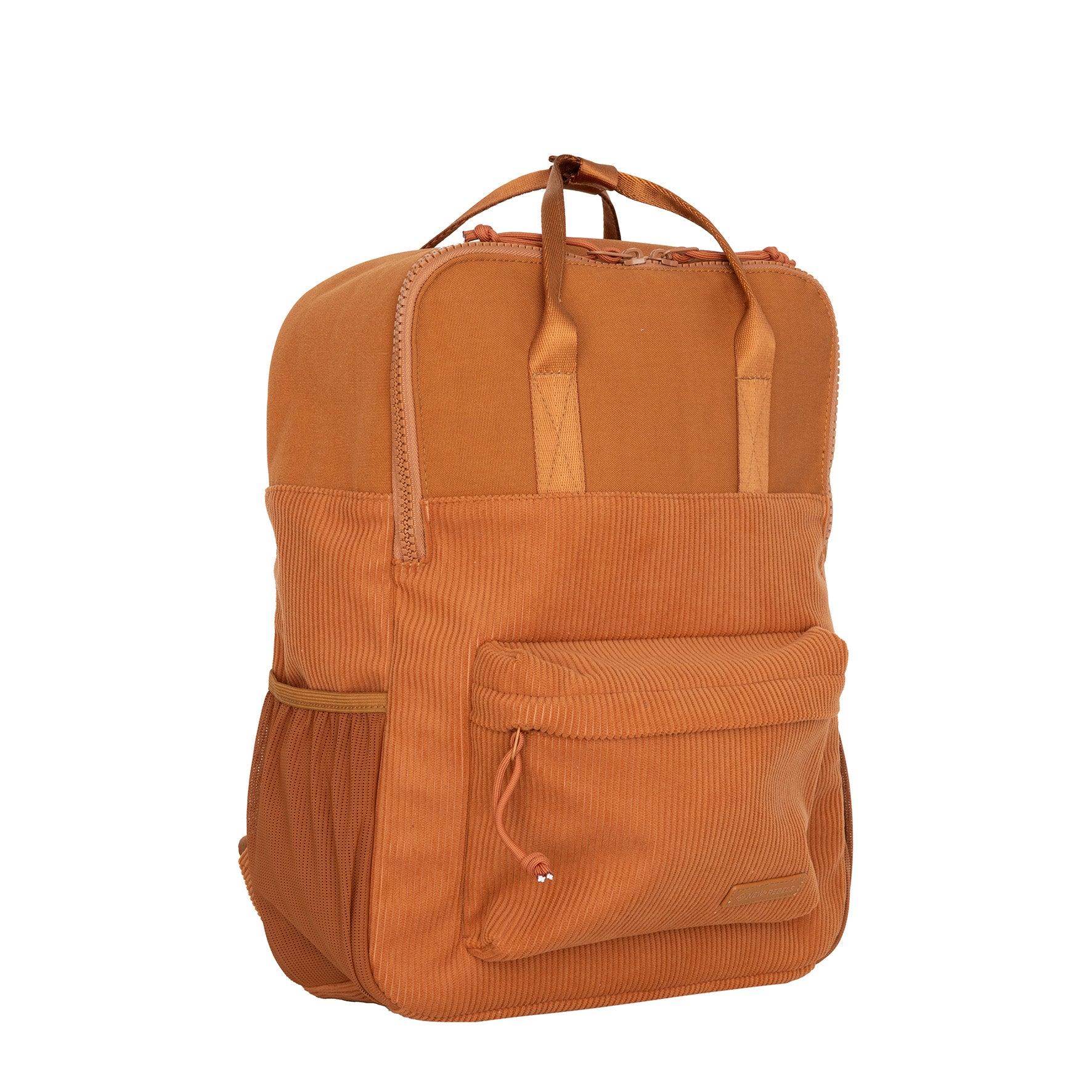 New Rebels Rucksack Ribbi Springfield mit Kordoptik und Tabletfach coffee braun