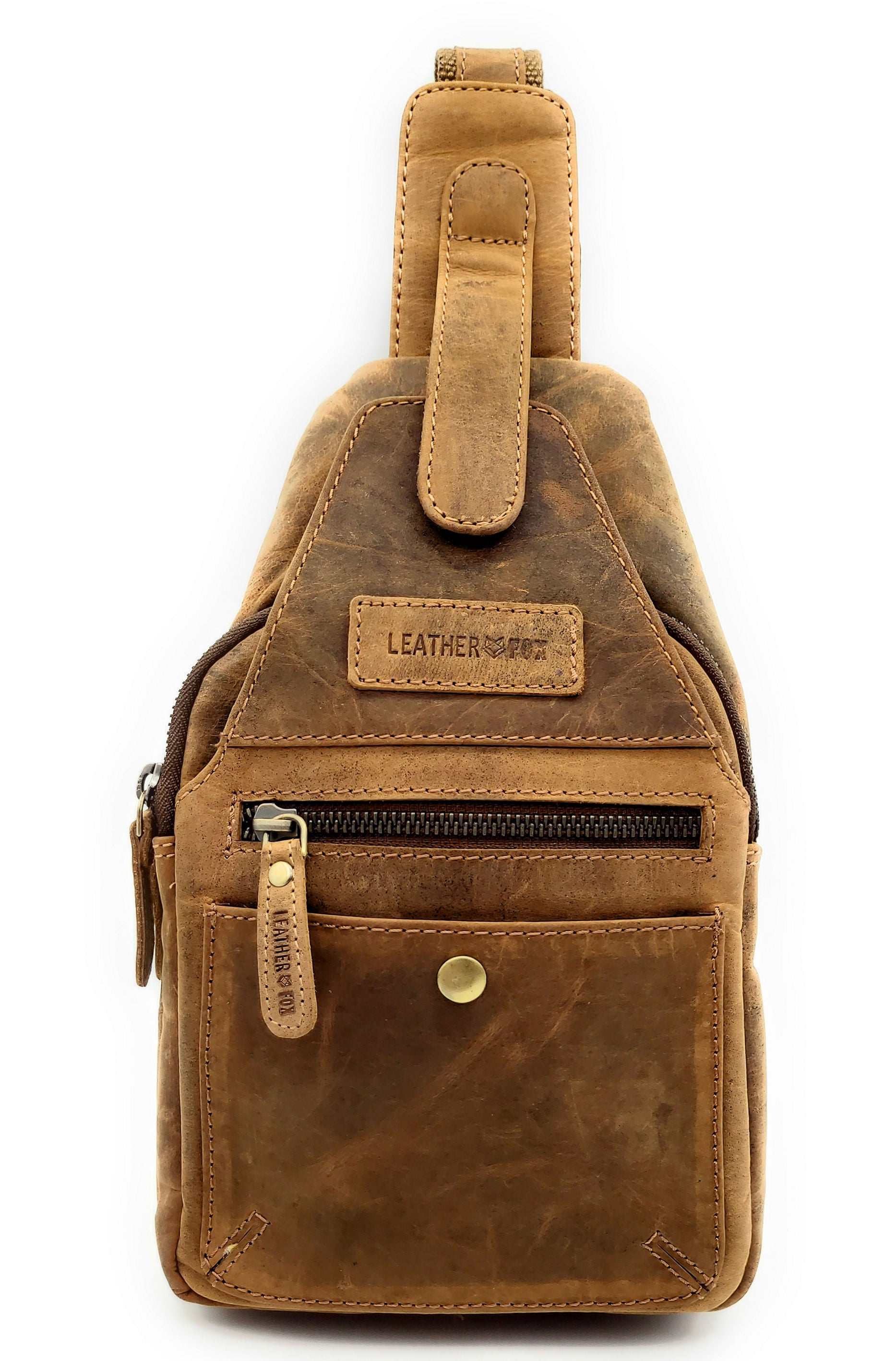 Leatherfox Slingbag Hunterleder | Echtleder Crossbody Bag | Damen & Herren | 30×15×8 cm