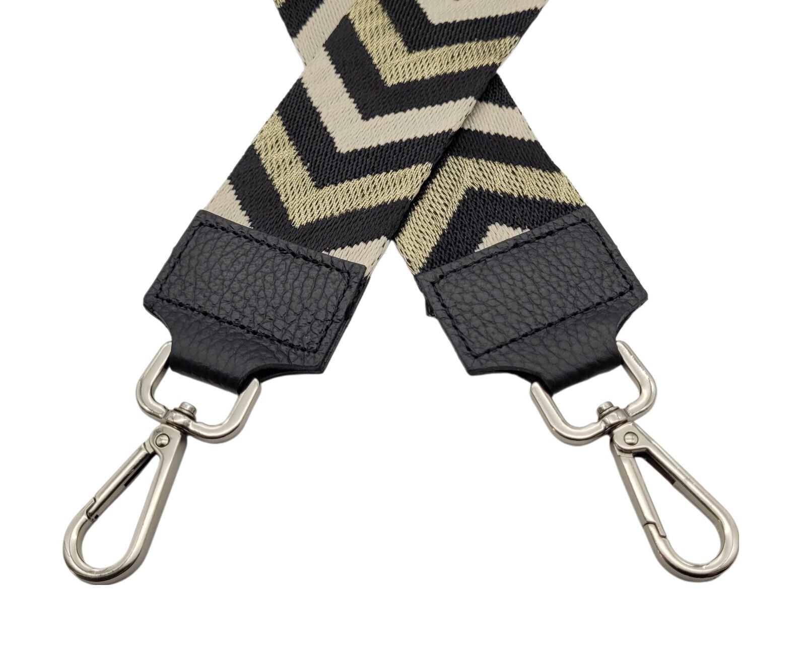 Ersatz Taschengurt Schultergurt Tragegurt Schulterriemen 5cm schwarz beige gold Echtleder Enden