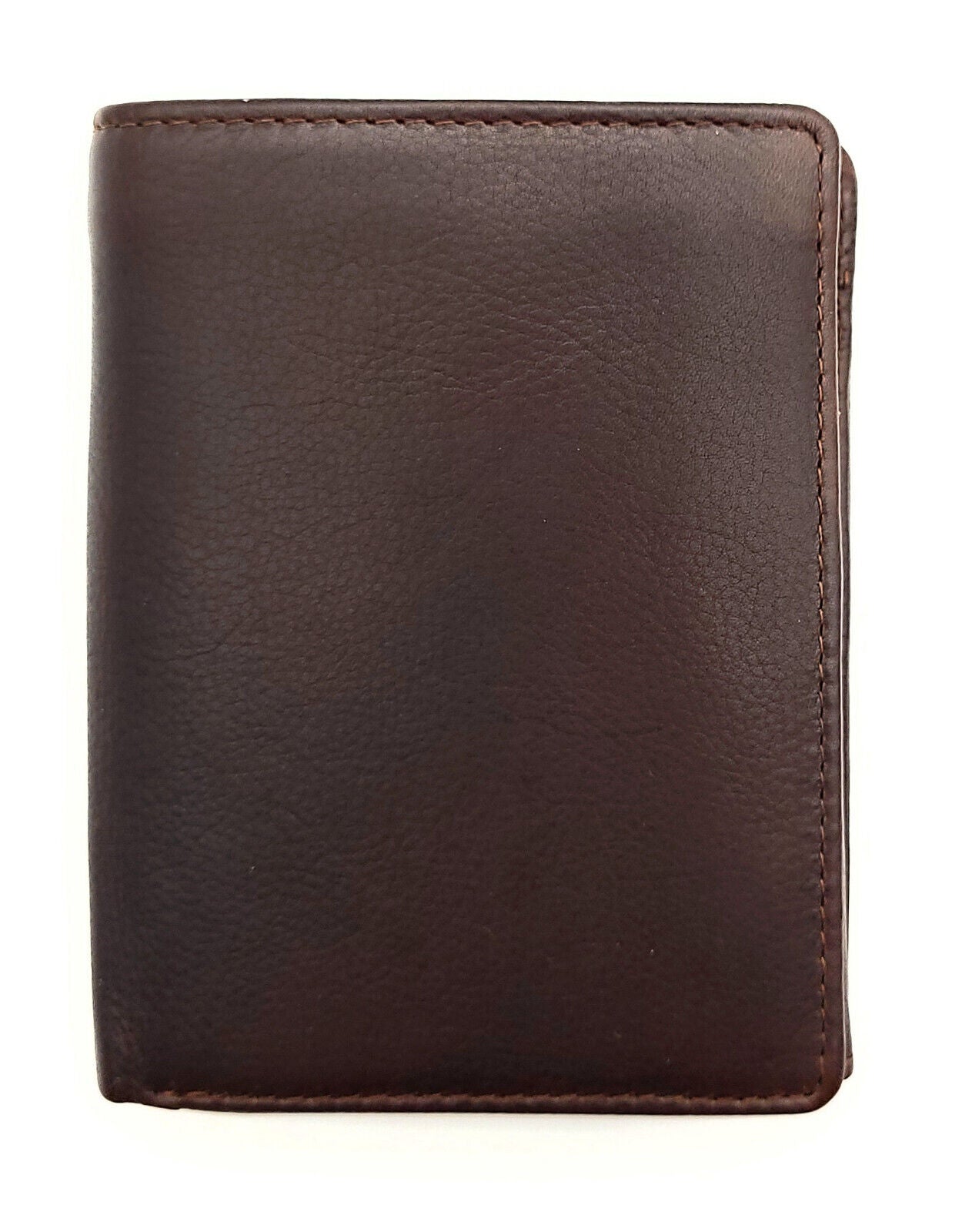 Jockey Club klassische echt Leder Geldbörse Portemonnaie mit RFID Schutz gewachstes Rindleder braun