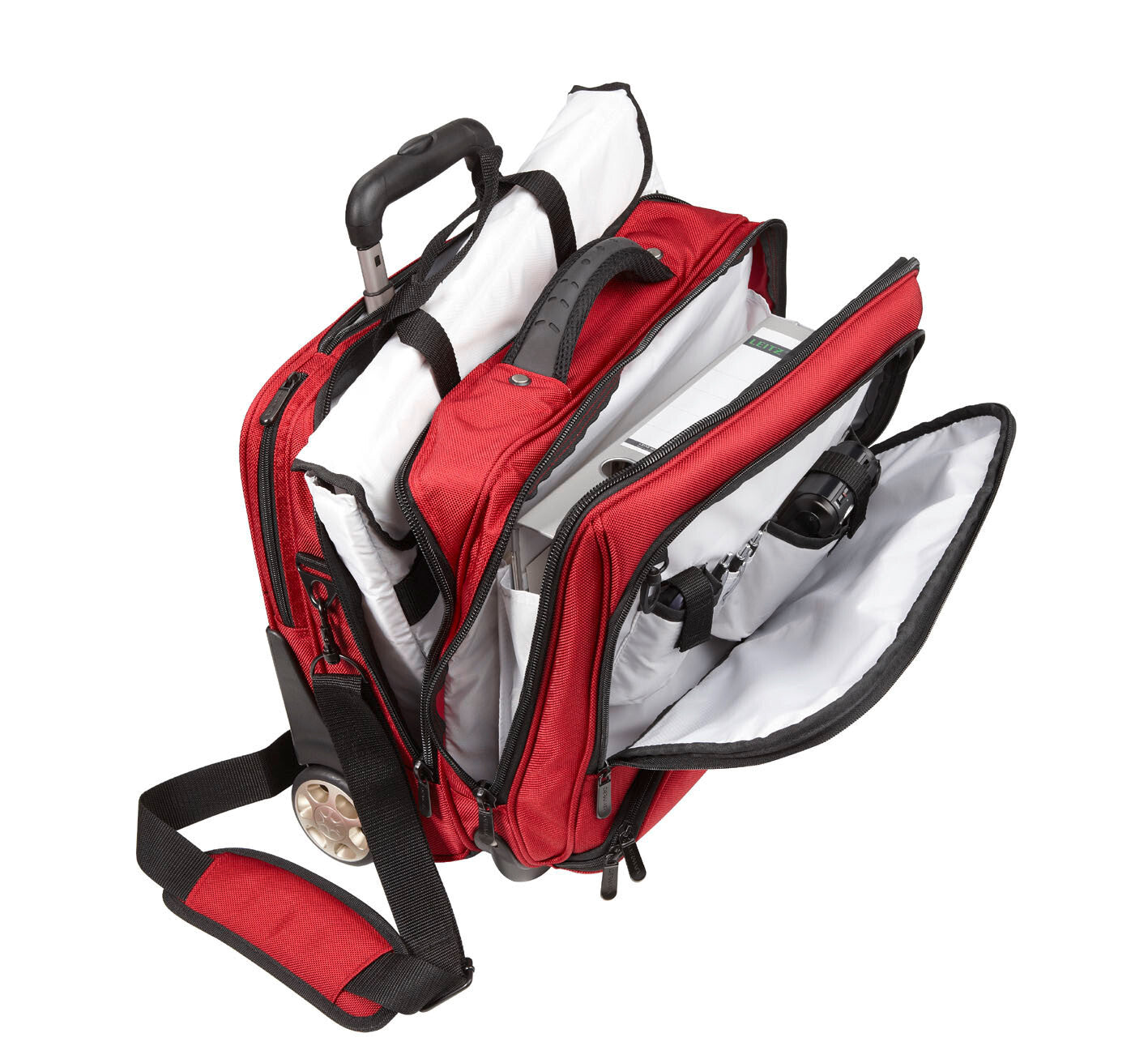 Dermata Business Notebook Trolley Laptop Pilotenkoffer Aktenkoffer bis 17" rot