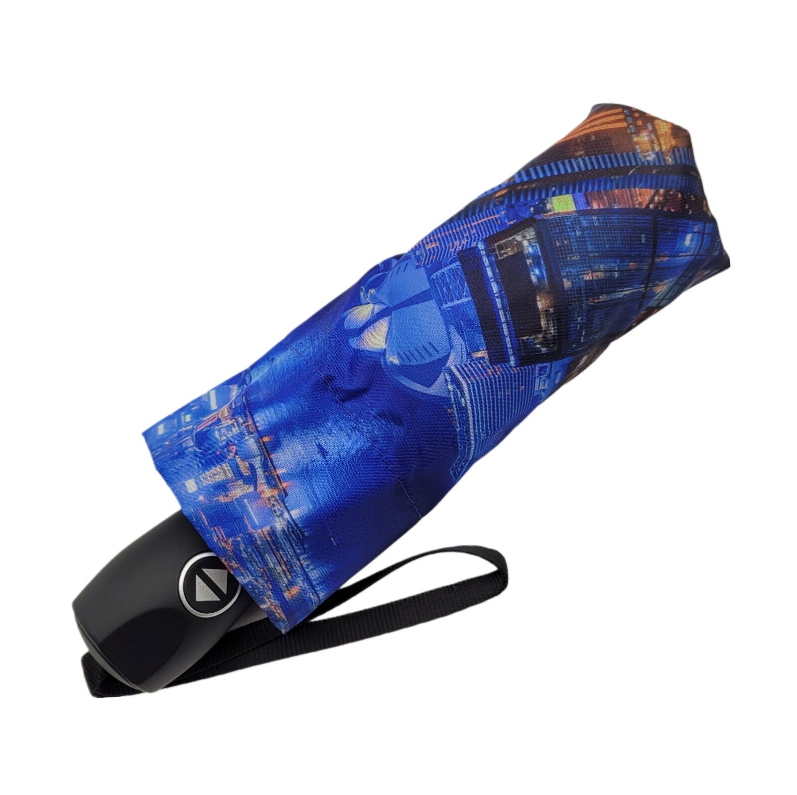 kompakter Regenschirm Taschenschirm Schirm Auf-Zu Automatik Hongkong Skyline