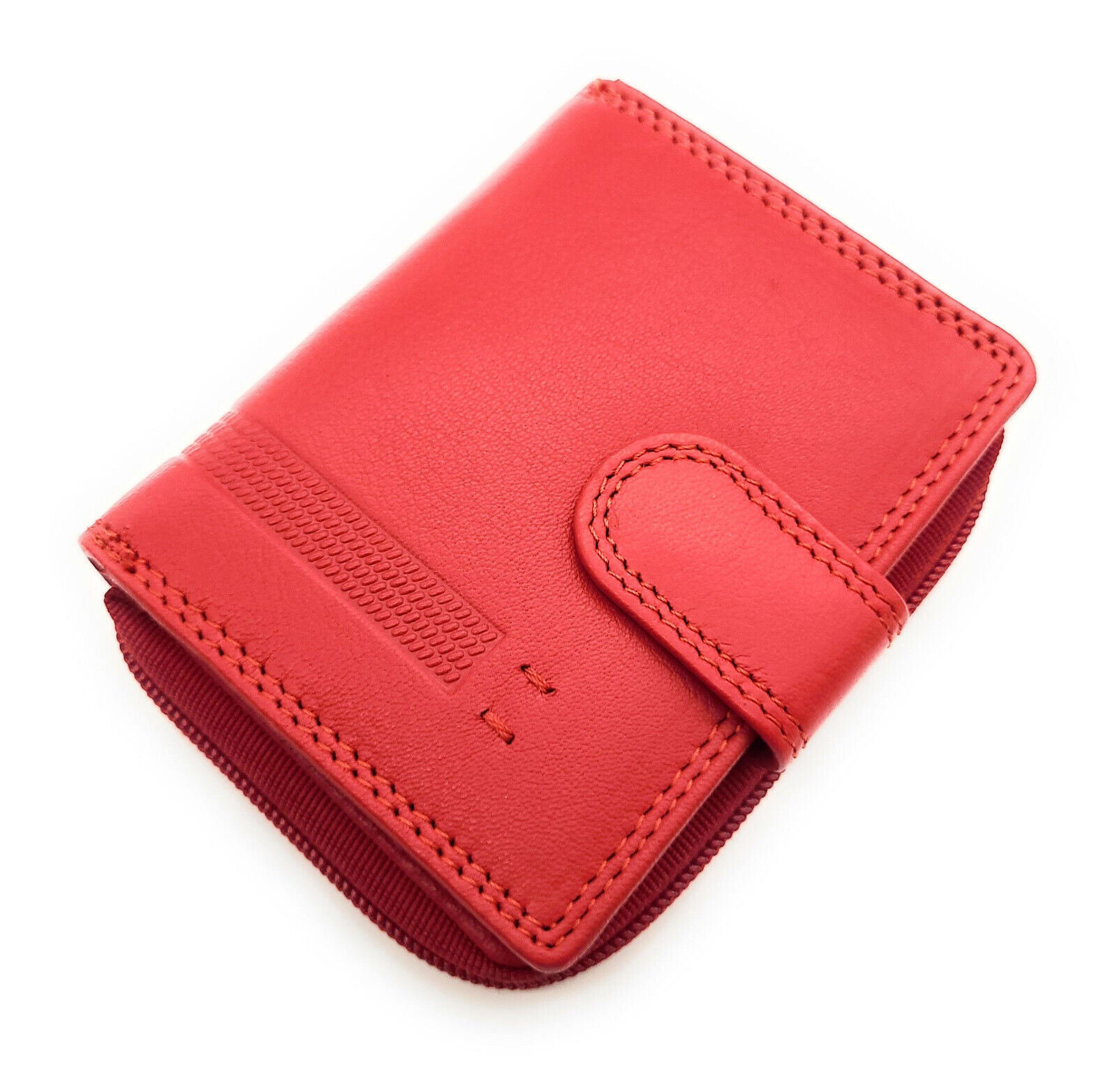 Jockey Club Basic echt Leder Mini Geldbörse Portemonnaie mit RFID Schutz rot