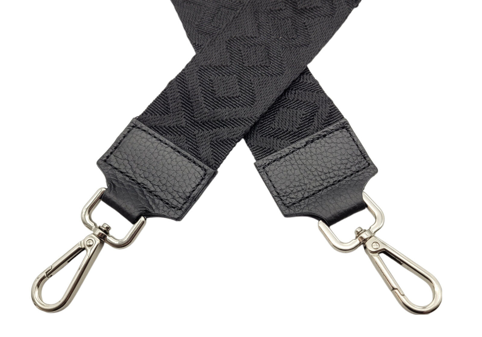 Ersatz Taschengurt Schultergurt Tragegurt Schulterriemen 5cm made in Italy schwarz Echtleder Enden