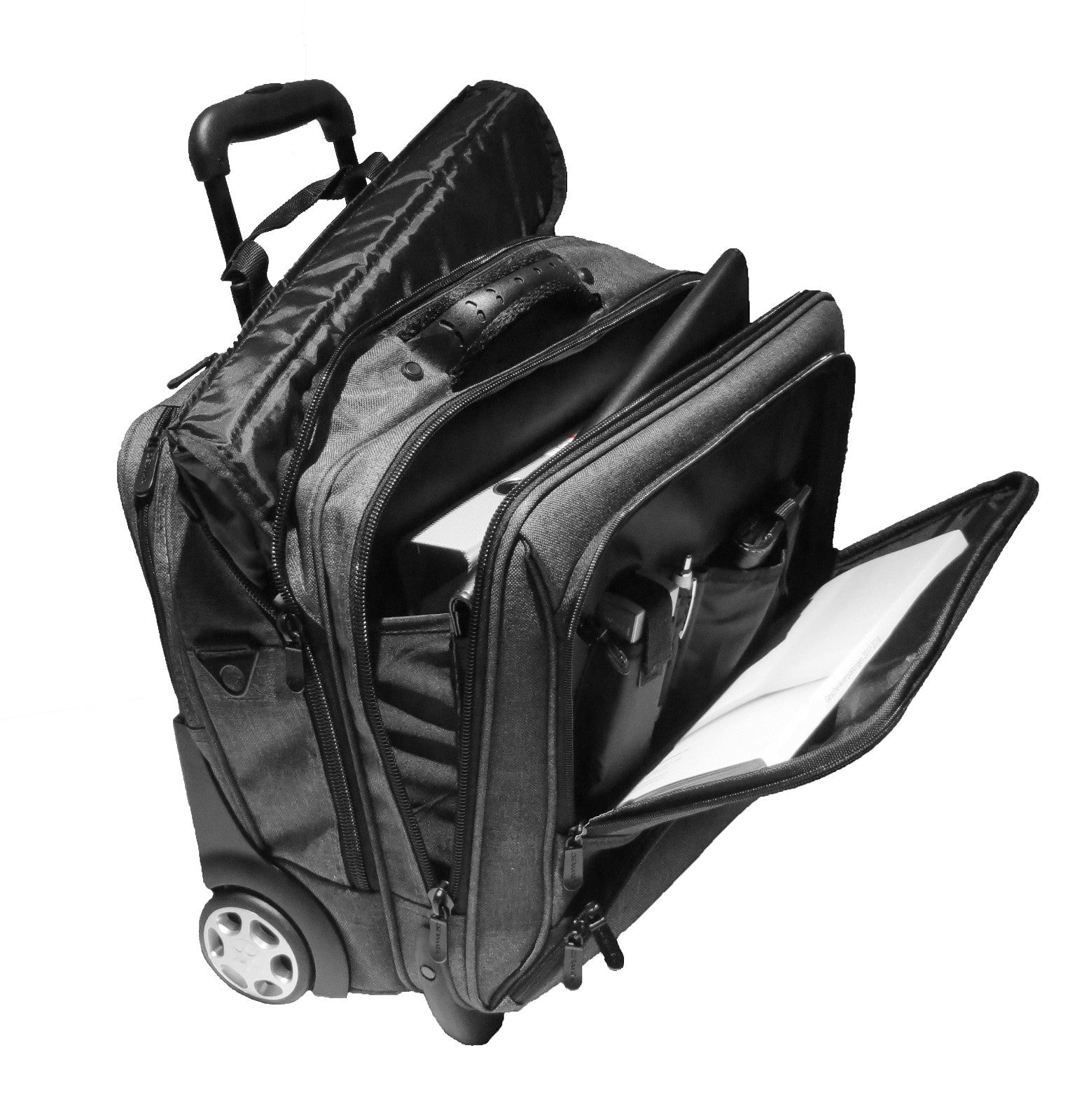 Dermata Business Notebook Trolley Laptop Pilotenkoffer Aktenkoffer bis 17" grau