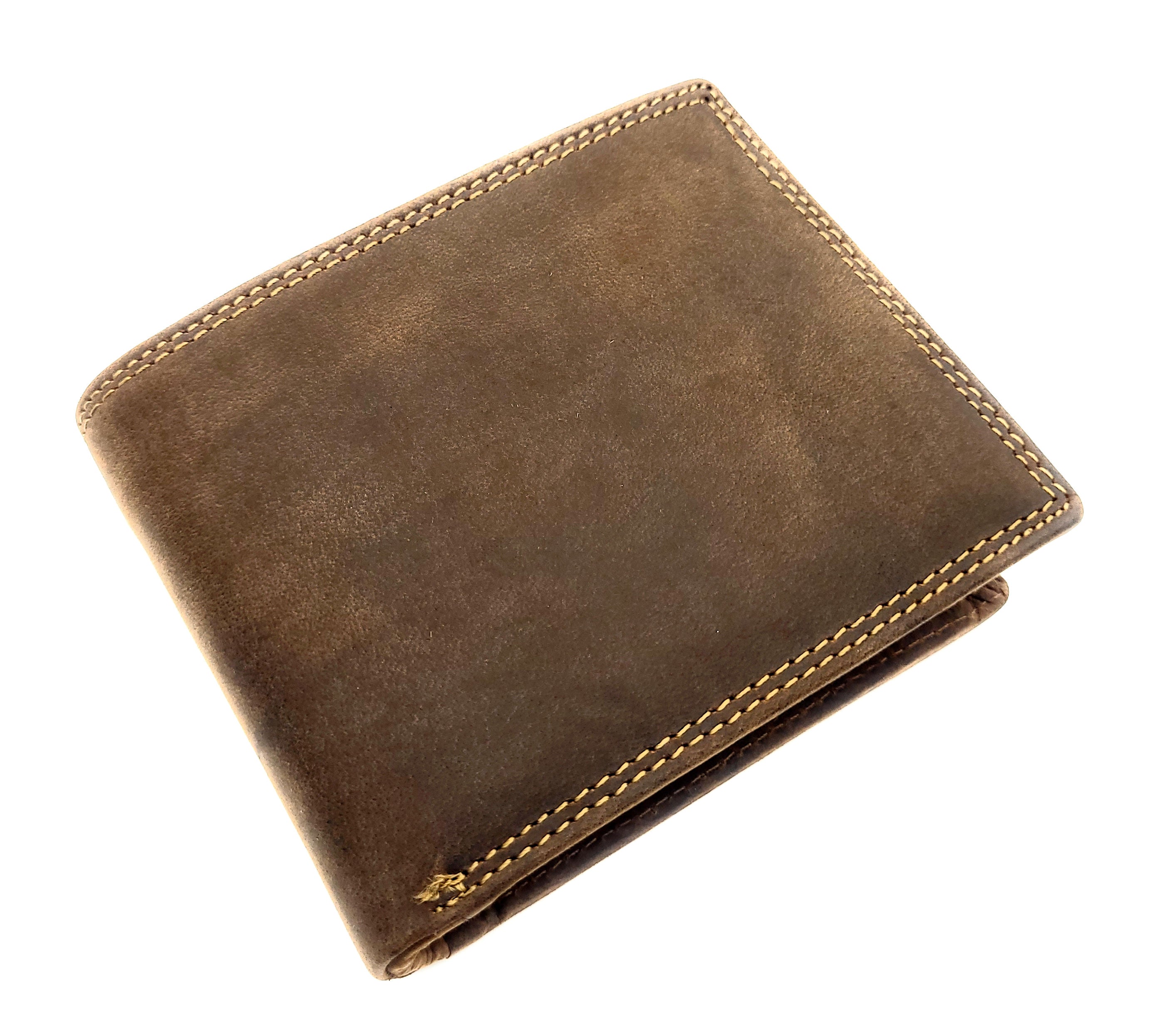 Jockey Club Basic echt Büffel Voll-Leder Geldbörse Portemonnaie Geldbeutel RFID NFC Schutz braun