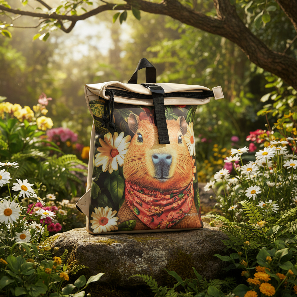 New Rebels Mart Art Roll Up City Rucksack Los Angeles Capybara, wasserabweisend