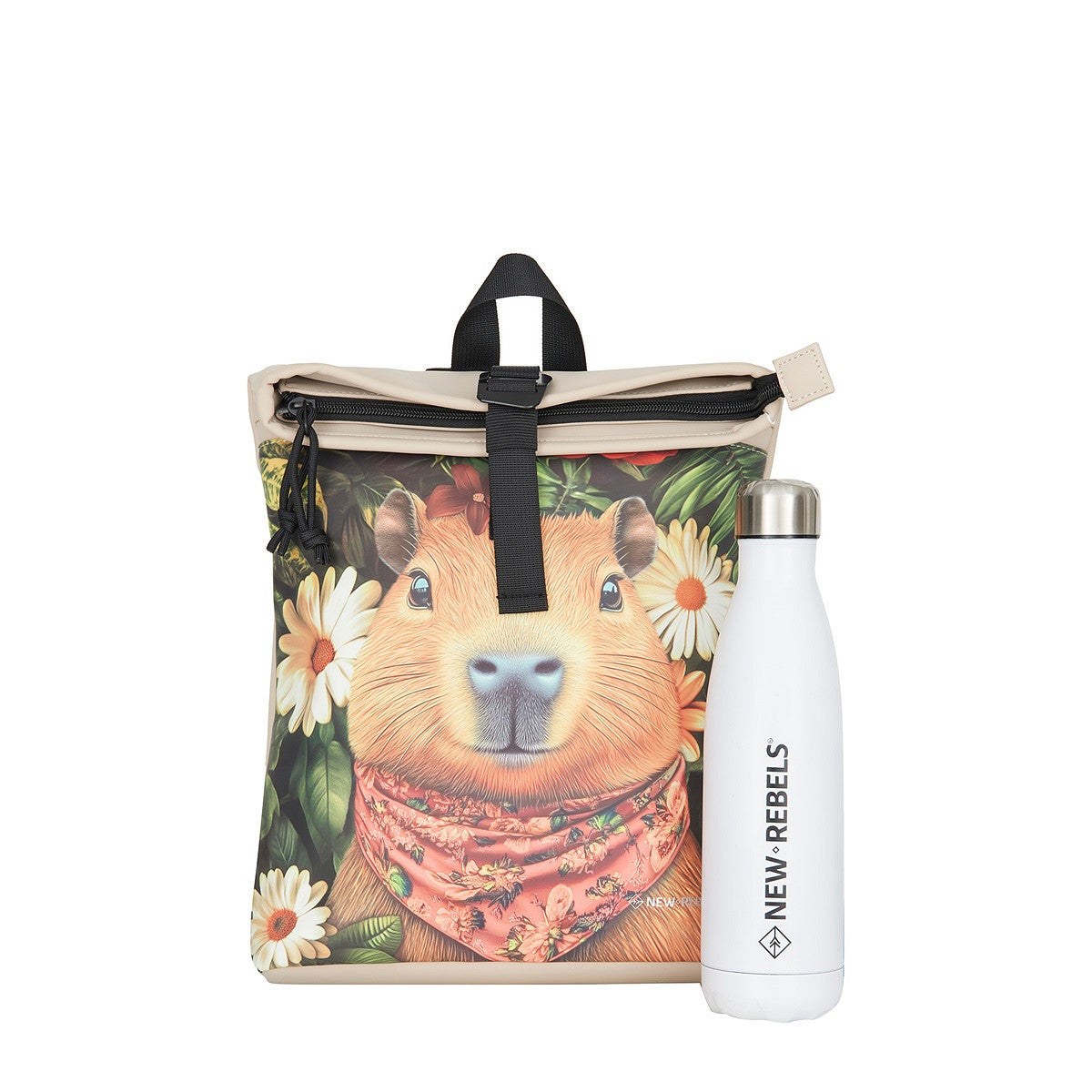 New Rebels Mart Art Roll Up City Rucksack Los Angeles Capybara, wasserabweisend