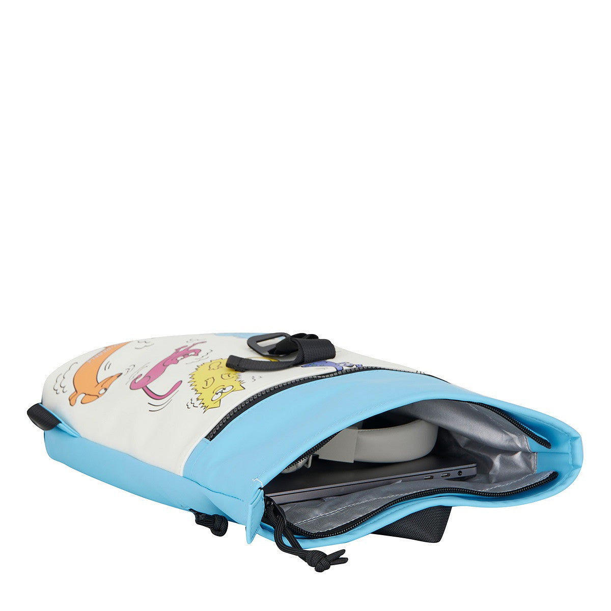 New Rebels Mart Art Roll Up City Rucksack Los Angeles Cartoon, wasserabweisend, Hunde und Katzen