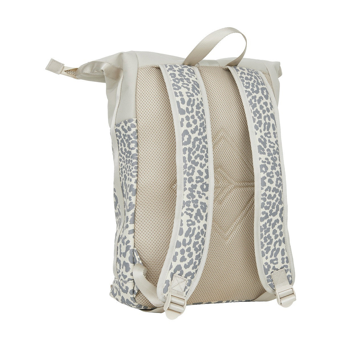 New Rebels Roll Up Rolltop Kurier Rucksack New York, wasserabweisend, Laptopfach Leopard