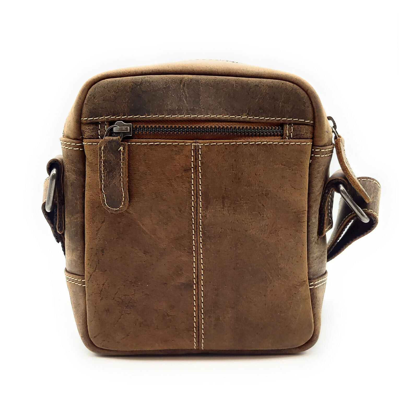 Ven Tomy kleine Umhängetasche Schultertasche Handtasche aus Büffelleder im vintage Look braun