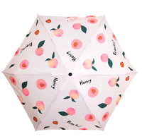 Mini Regenschirm Taschenschirm Schirm klein & kompakt Peachs Peaches Pfirsiche