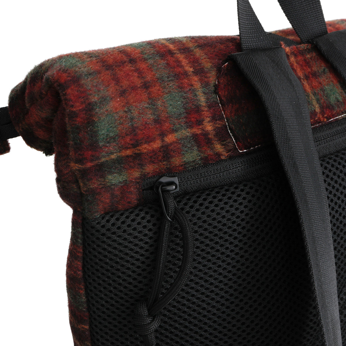 New Rebels Ribbi Roll Up Rolltop City Rucksack Los Angeles Scott Flanell karo burgundy