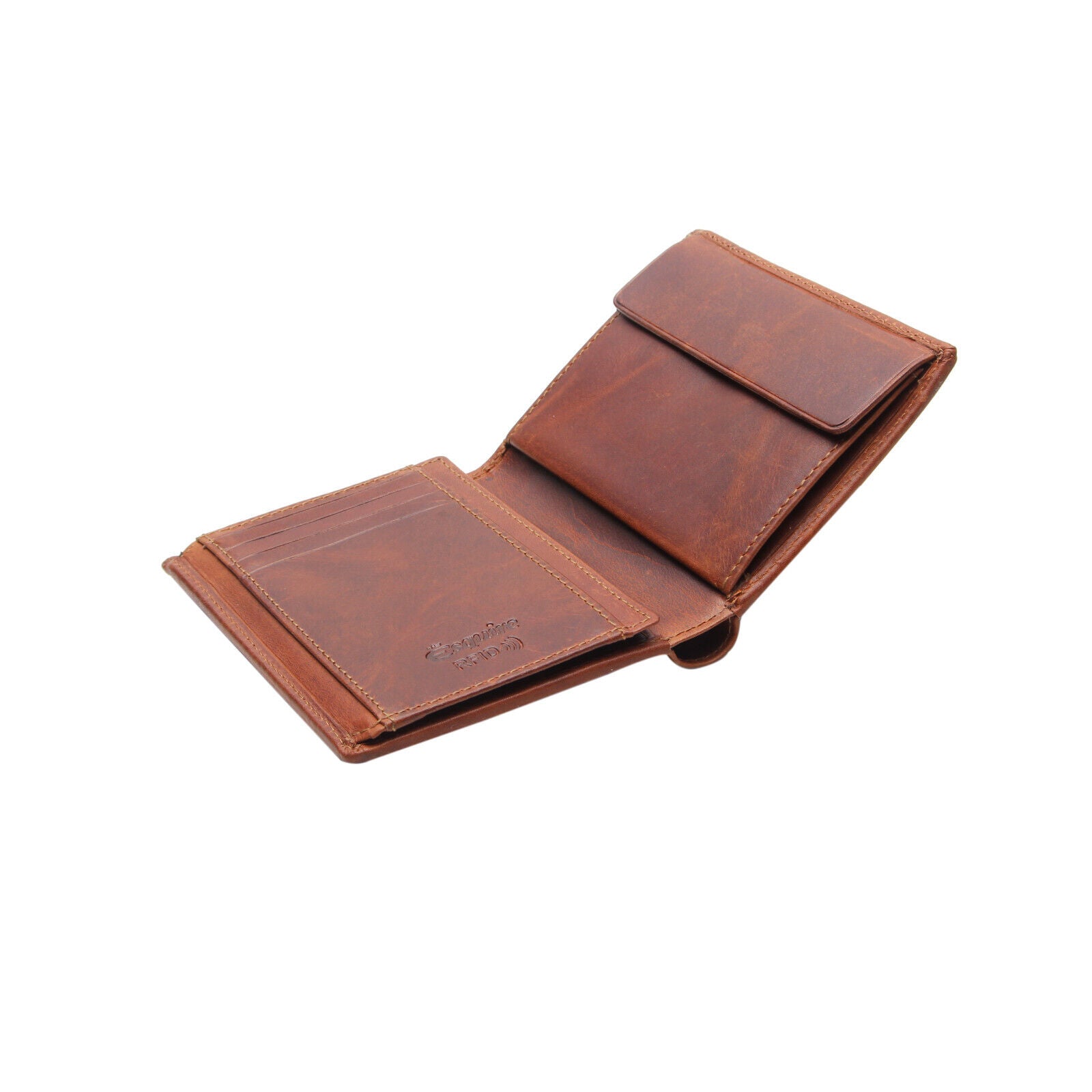 Esquire echt Leder Geldbörse Portemonnaie mit RFID Schutz "Dallas" braun