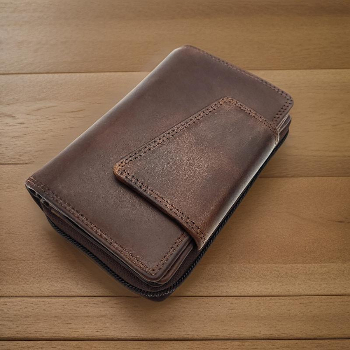 Jockey Club große echt Leder Geldbörse Portemonnaie Geldbeutel mit RFID Schutz braun