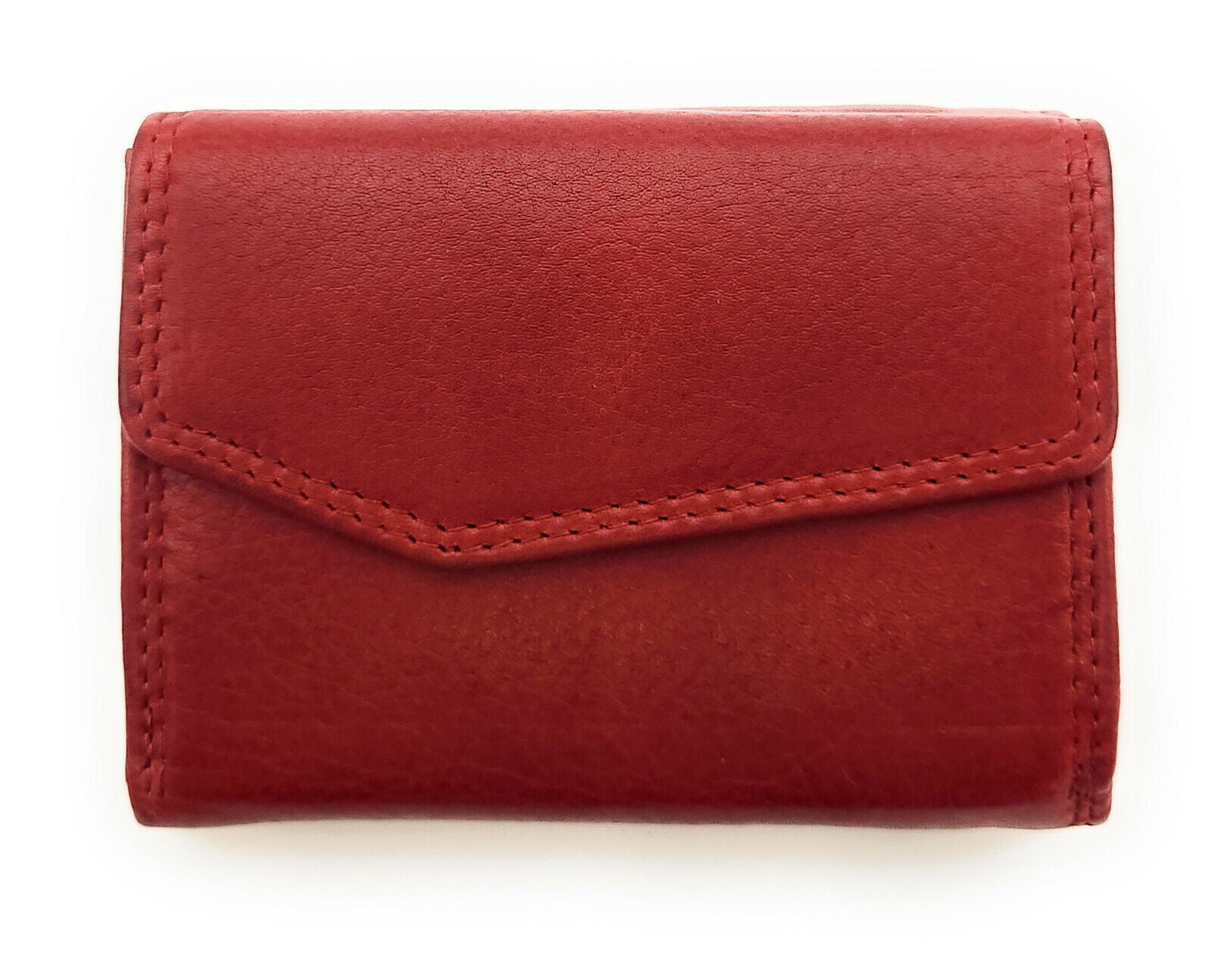 Jockey Club kleine kompakte echt Leder Geldbörse Wendebörse mit RFID Schutz rot