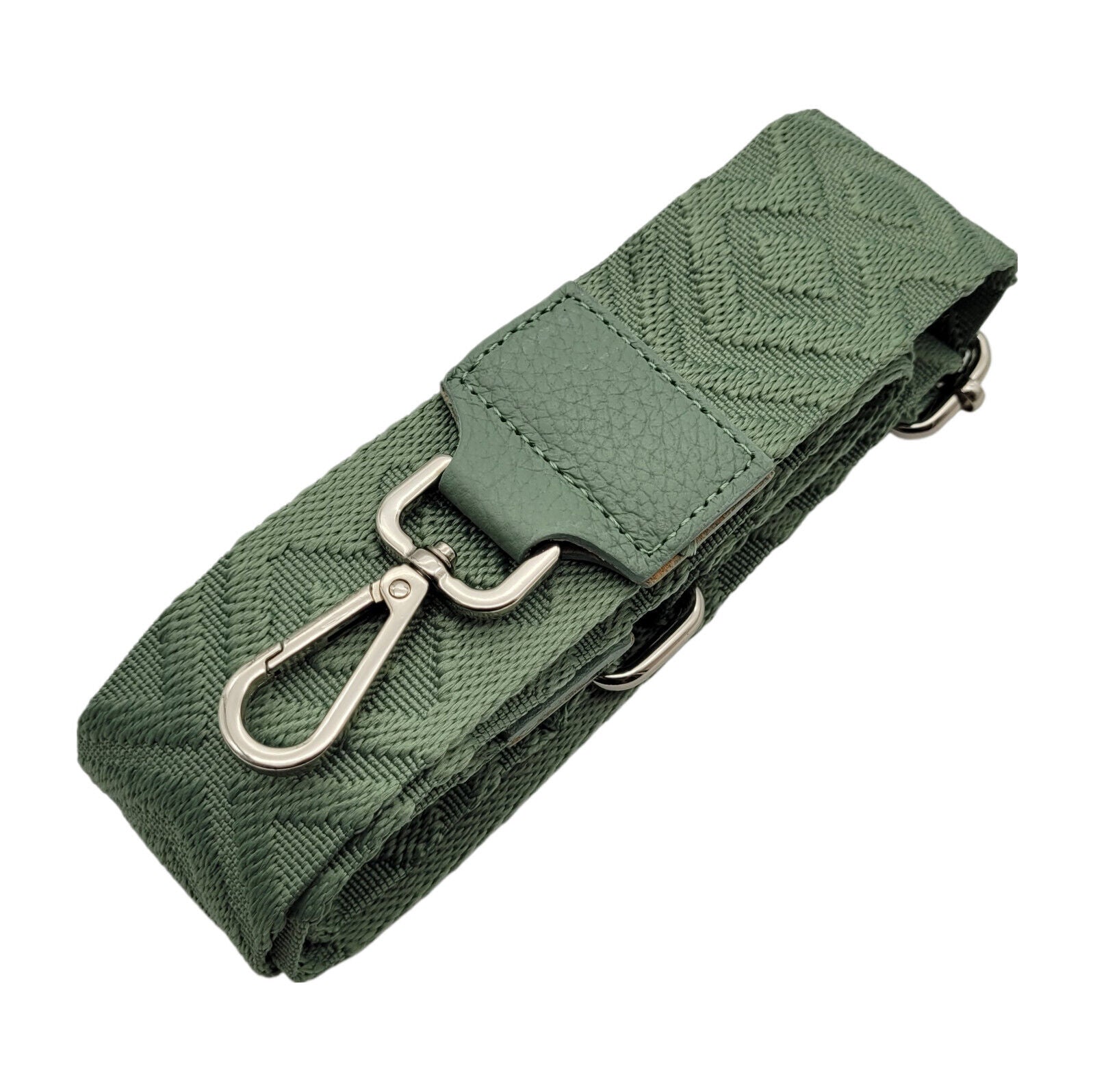 Ersatz Taschengurt Schultergurt Tragegurt Schulterriemen 5cm made in Italy grün Echtleder Enden