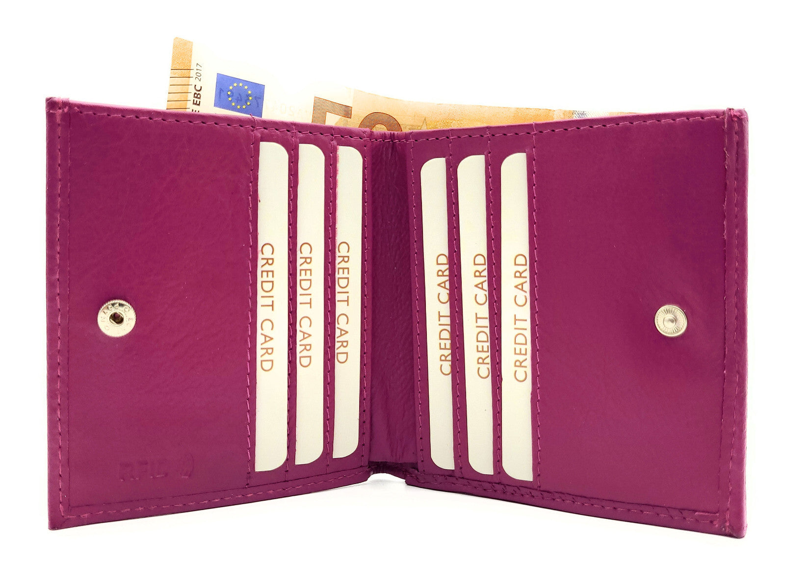 Jockey Club echt Leder Geldbörse Portemonnaie Wiener Schachtel RFID Schutz beere