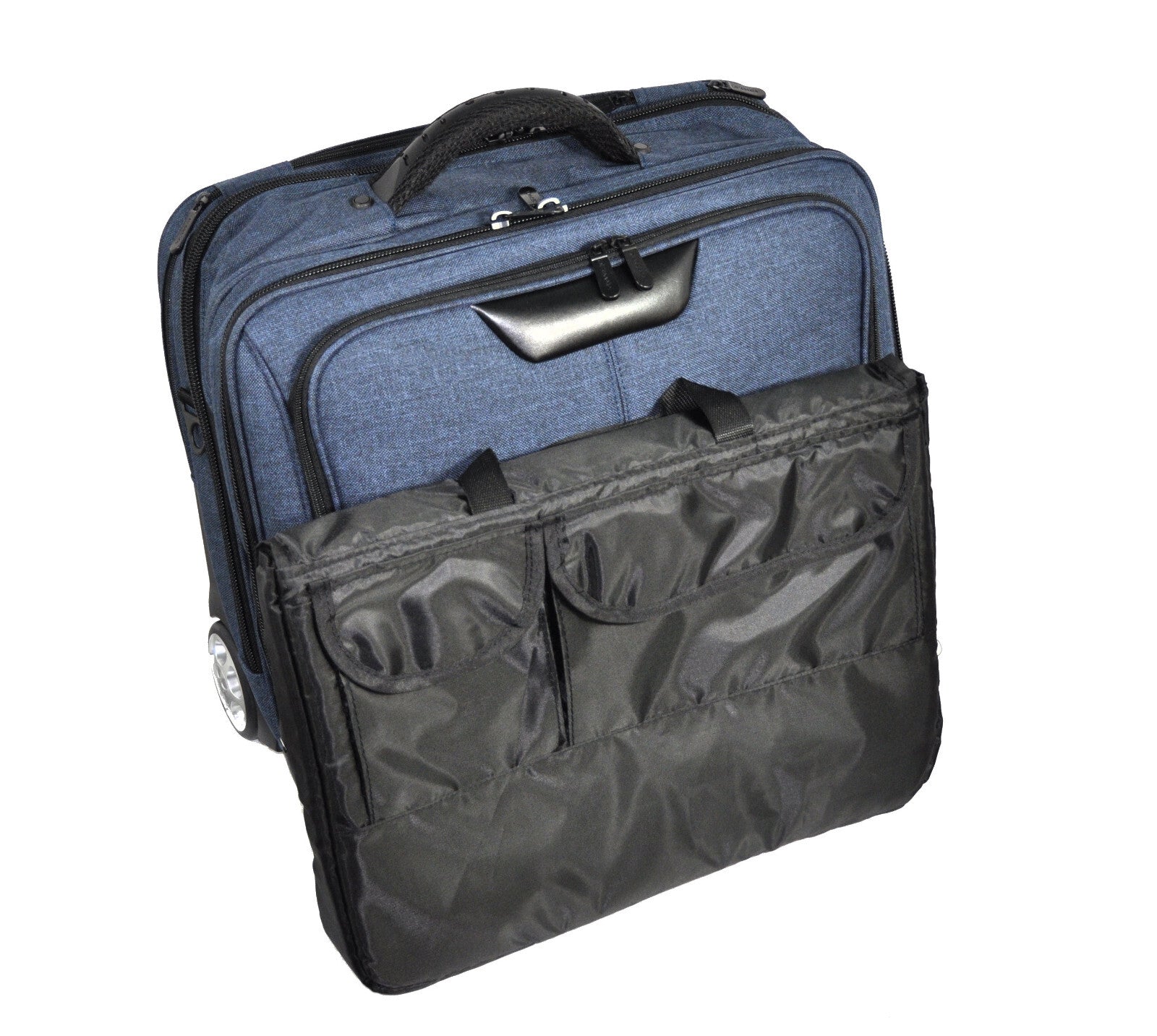 Dermata Business Notebook Trolley Laptop Pilotenkoffer Aktenkoffer bis 17" blau