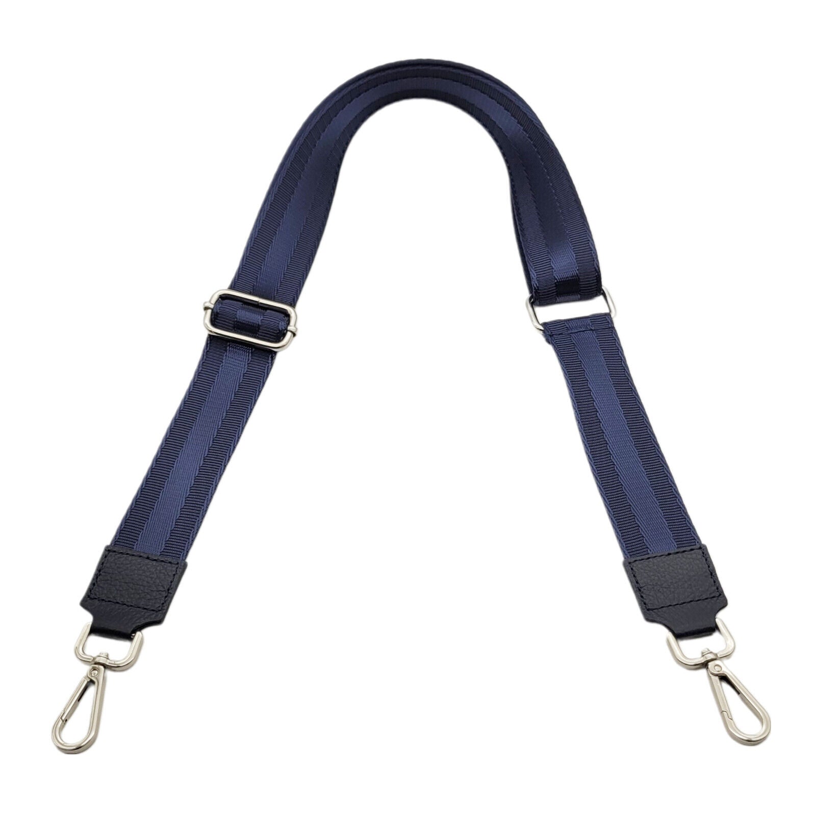 Ersatz Taschengurt Schultergurt Tragegurt Schulterriemen 4cm made in Italy blau silber