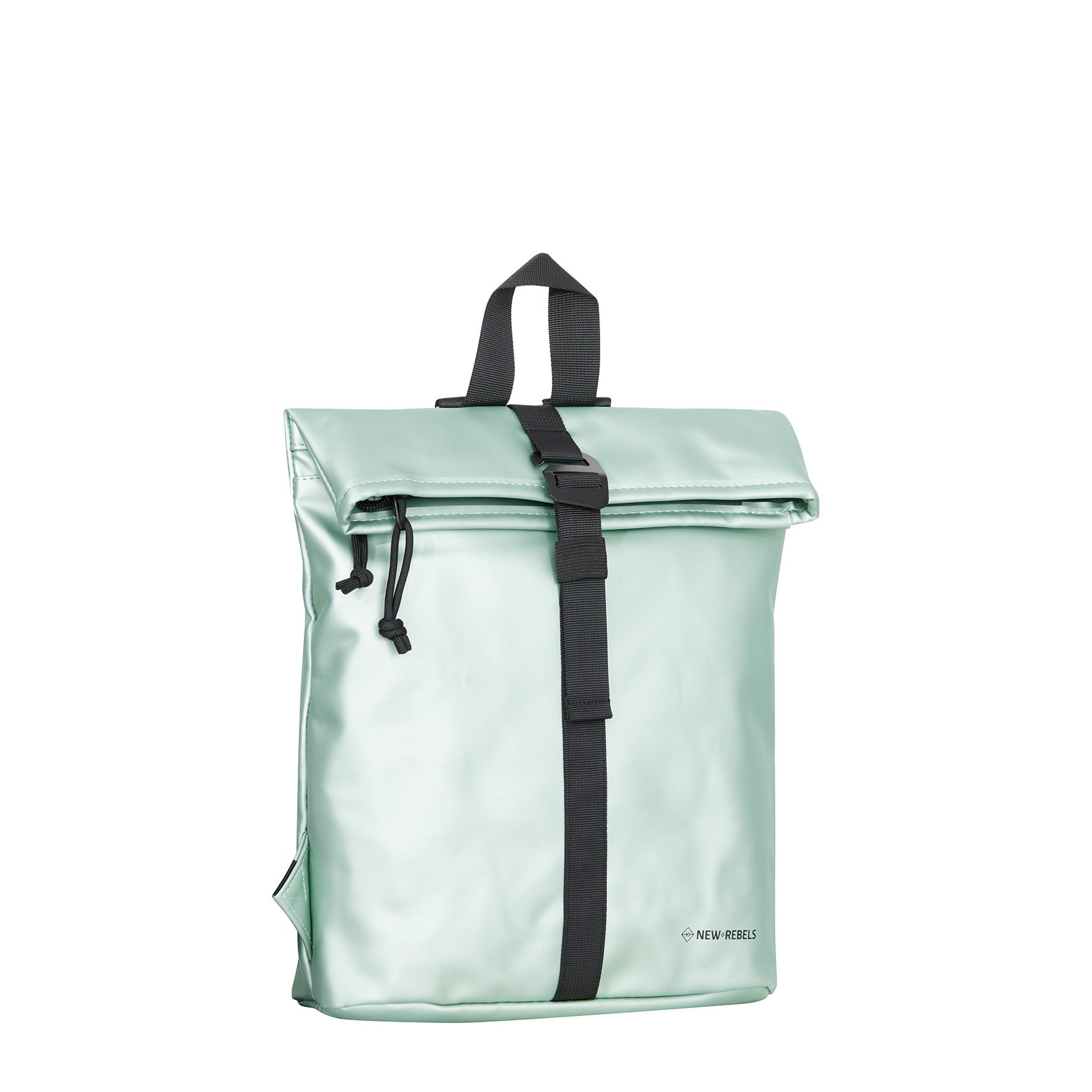 New Rebels Mart Roll Up Rolltop City Rucksack Los Angeles wasserabweisend metallic lightgreen grün