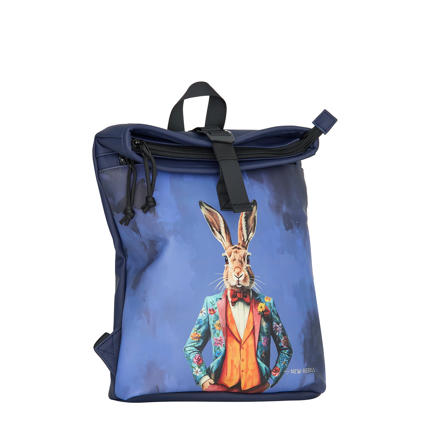 New Rebels Rucksack Hase – Stylischer Rolltop mit Motiv