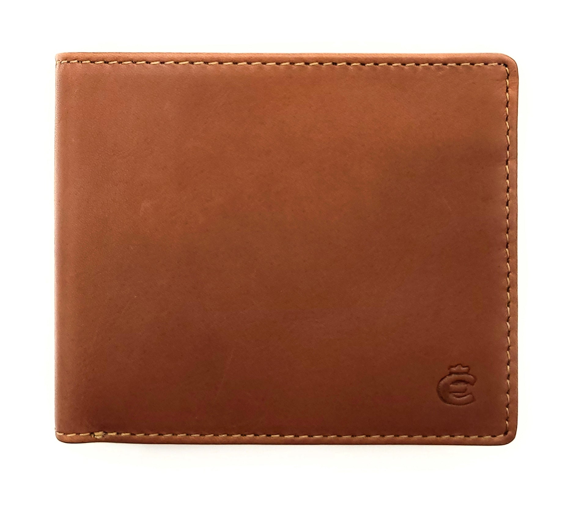 Esquire kompakte echt Leder Geldbörse Portemonnaie mit RFID Schutz "Dallas" braun